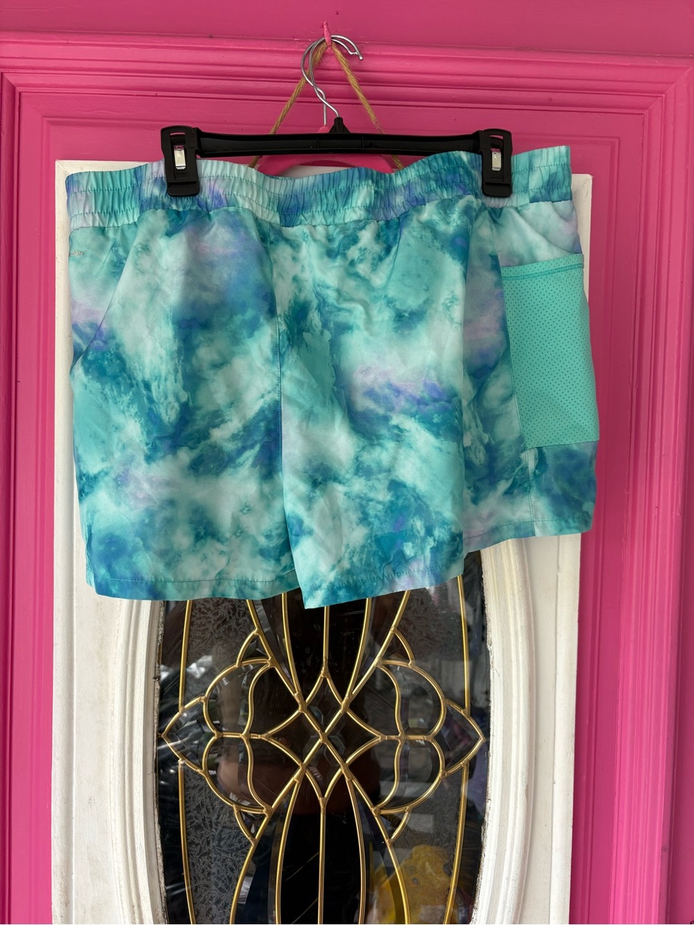 Xersion Aqua Tie-Dye Athletic Shorts